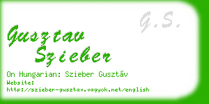 gusztav szieber business card