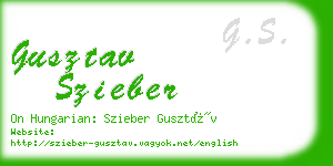 gusztav szieber business card